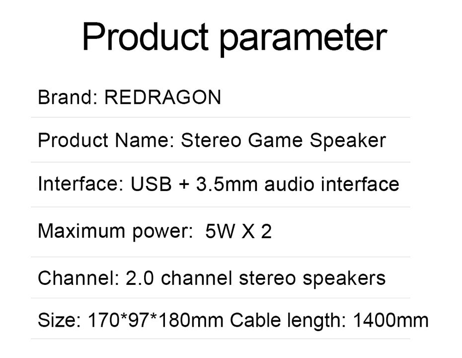 Stereo surround music RGB speakers for computer