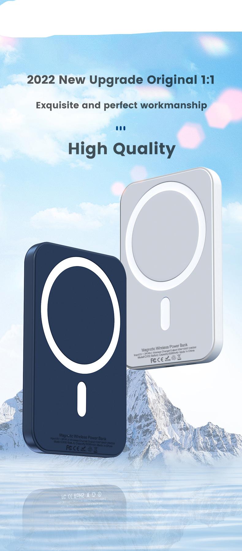Magnetic Wireless Power Bank 5000mAh