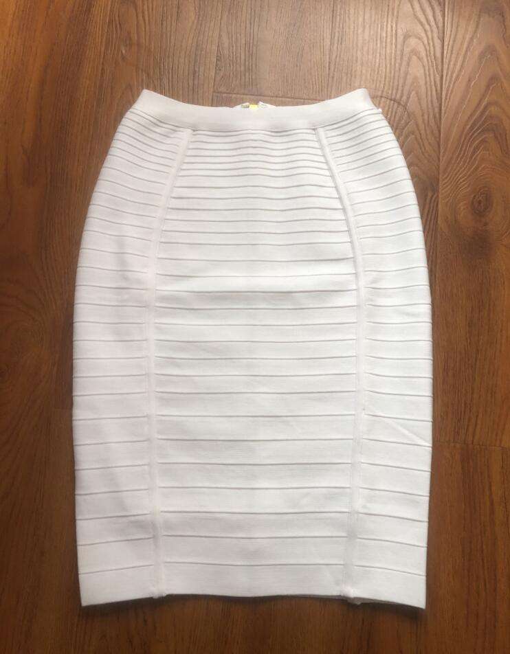 16 Colors XL XXL Sexy Solid Zipper Orange Blue Black Red White Pink Bandage Skirt Women Elastic Bodycon Summer Pencil Skirt 58cm