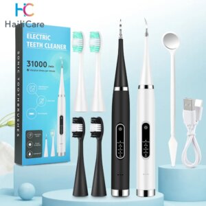 Electric Teeth Whitening Dental Tartar Scaler Coffee Plaque Stain Tartar Removal High Frequency Sonic Toothbrush Teeth Cleaner