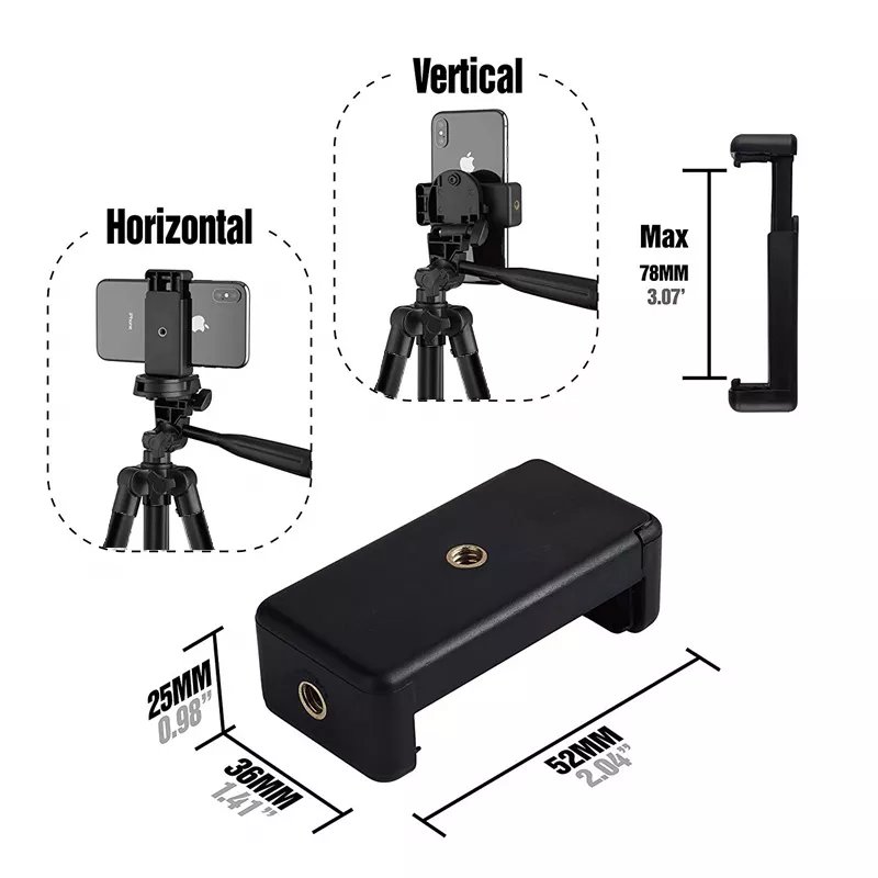 NA-3120 Phone Tripod Holder 40 Inch Universal Photography for Gopro iPhone Samsung Xiaomi Huawei Phone Aluminum Travel Tripod Par