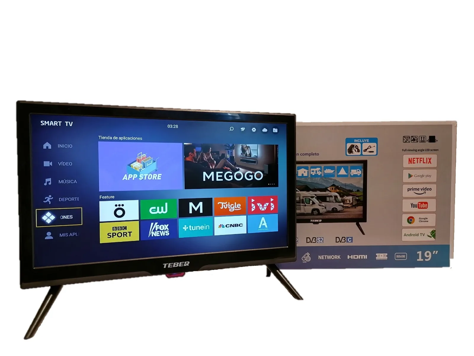 19-inch Smart TV (47 cm). With 12v and 230v adapter. Android. DVB-S2/C/T2/T. For motorhomes, Campers, caravans, boats. (19 inches)… - Image 6