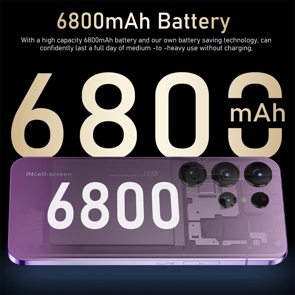 Hot New S23 Ultra Smart phone 6.8 pollici a schermo intero 4G/5G cellulare 16TB + 1TB 7800mAh telefoni cellulari versione globale Celulares - Image 5