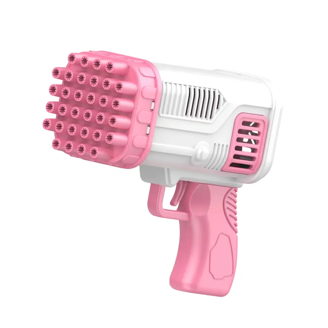 Pistola a bolle elettrica popolare per giocattoli per bambini pistola a bolle elettrica a 32 fori senza batteria bubble water