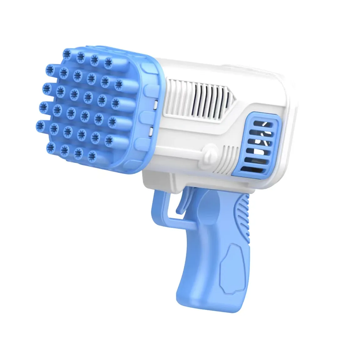 Pistola a bolle elettrica popolare per giocattoli per bambini pistola a bolle elettrica a 32 fori senza batteria bubble water