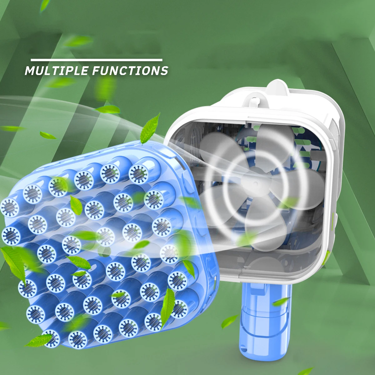 Pistola a bolle elettrica popolare per giocattoli per bambini pistola a bolle elettrica a 32 fori senza batteria bubble water
