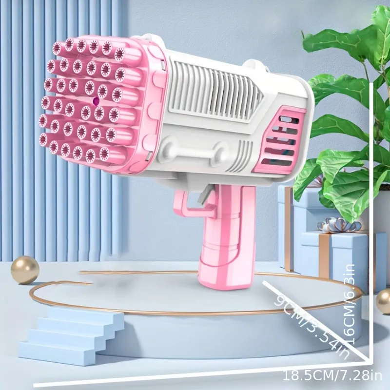 Pistola a bolle elettrica popolare per giocattoli per bambini pistola a bolle elettrica a 32 fori senza batteria bubble water