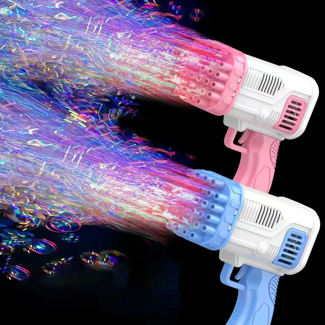 Pistola a bolle elettrica popolare per giocattoli per bambini pistola a bolle elettrica a 32 fori senza batteria bubble water