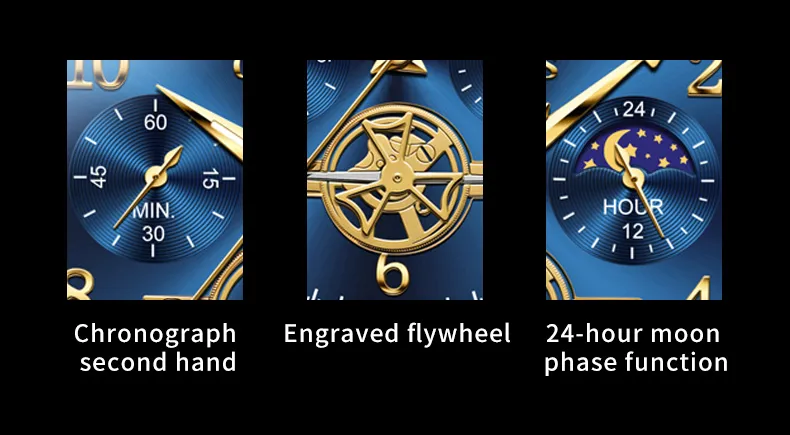 OLEVS 2903 Moon Phase Watch Men acciaio inossidabile Waterpoof luminoso Fashion Skeleton cronografo orologio da polso al quarzo per uomo nuovo