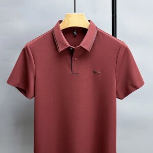 Summer Breeze Polo T-Shirt: Crafted from Cool Ice Silk For Man