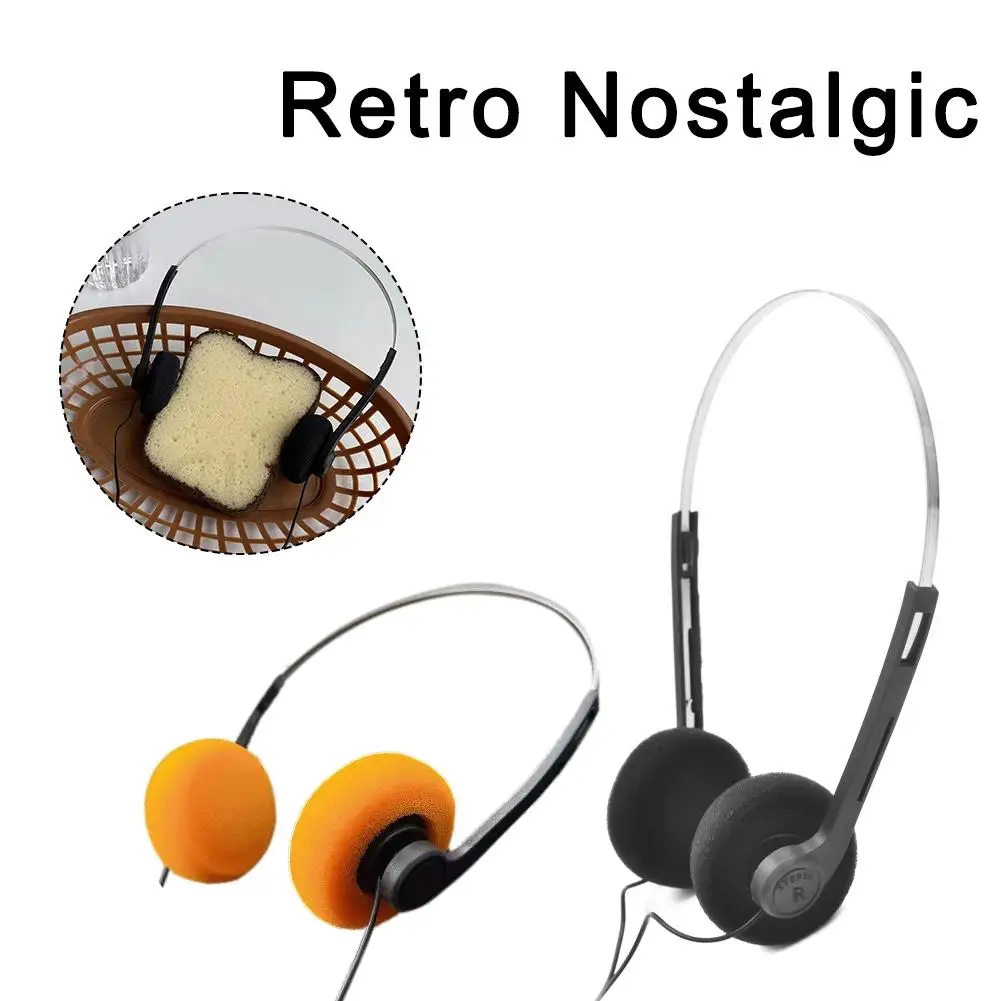 Cuffie con ferretto musica Mp3 Walkman sentimenti retrò cuffie portatili cablate piccole oggetti di scena per foto di moda sportiva