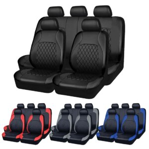 Coprisedile per auto in pelle PU Quited per tutte le stagioni protezione per sedile completamente circondato impermeabile Universal Fit Sedan Suv Pick-up Truck Seat