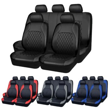 Coprisedile per auto in pelle PU Quited per tutte le stagioni protezione per sedile completamente circondato impermeabile Universal Fit Sedan Suv Pick-up Truck Seat