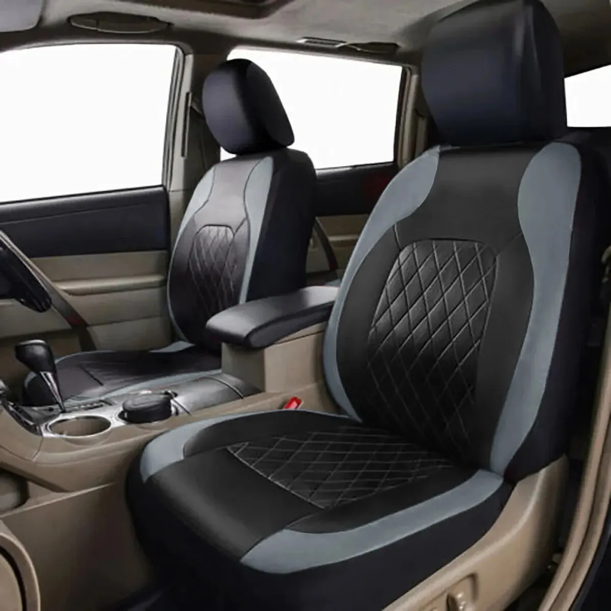 Coprisedile per auto in pelle PU Quited per tutte le stagioni protezione per sedile completamente circondato impermeabile Universal Fit Sedan Suv Pick-up Truck Seat