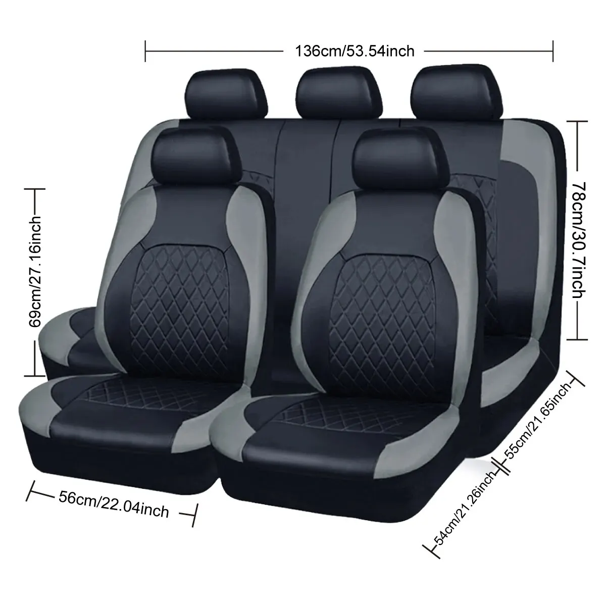 Coprisedile per auto in pelle PU Quited per tutte le stagioni protezione per sedile completamente circondato impermeabile Universal Fit Sedan Suv Pick-up Truck Seat