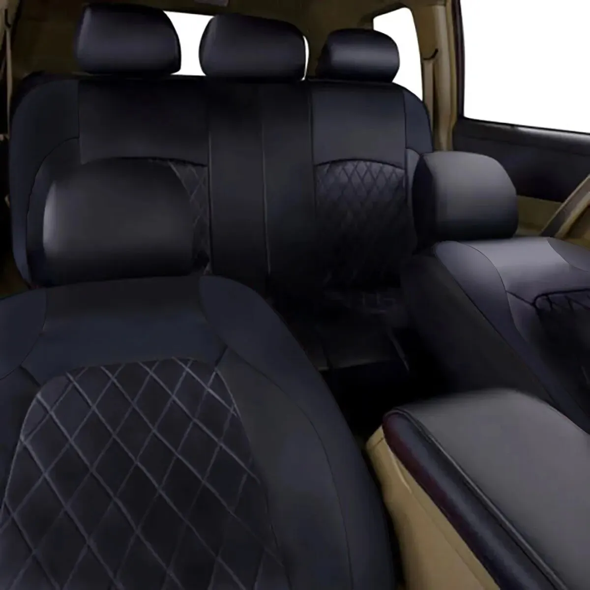 Coprisedile per auto in pelle PU Quited per tutte le stagioni protezione per sedile completamente circondato impermeabile Universal Fit Sedan Suv Pick-up Truck Seat