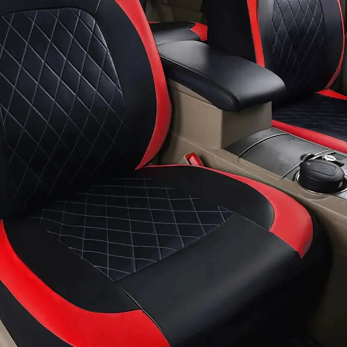 Coprisedile per auto in pelle PU Quited per tutte le stagioni protezione per sedile completamente circondato impermeabile Universal Fit Sedan Suv Pick-up Truck Seat