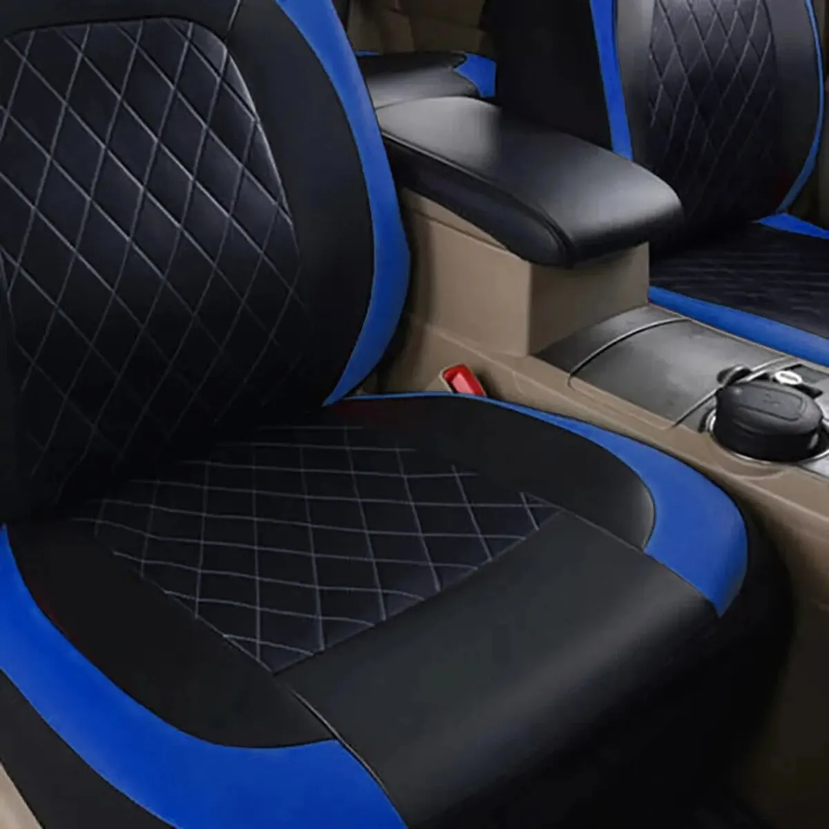 Coprisedile per auto in pelle PU Quited per tutte le stagioni protezione per sedile completamente circondato impermeabile Universal Fit Sedan Suv Pick-up Truck Seat
