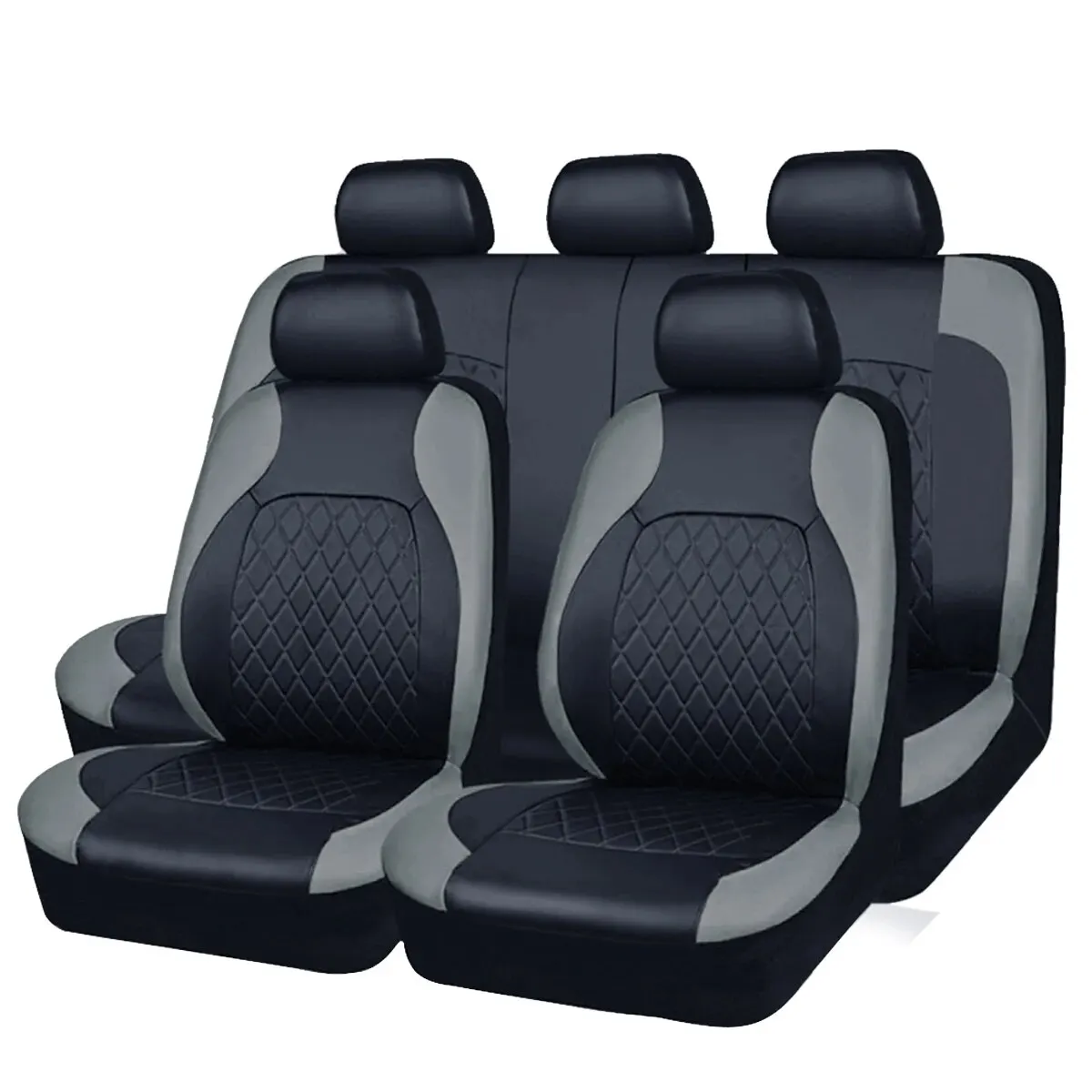 Coprisedile per auto in pelle PU Quited per tutte le stagioni protezione per sedile completamente circondato impermeabile Universal Fit Sedan Suv Pick-up Truck Seat