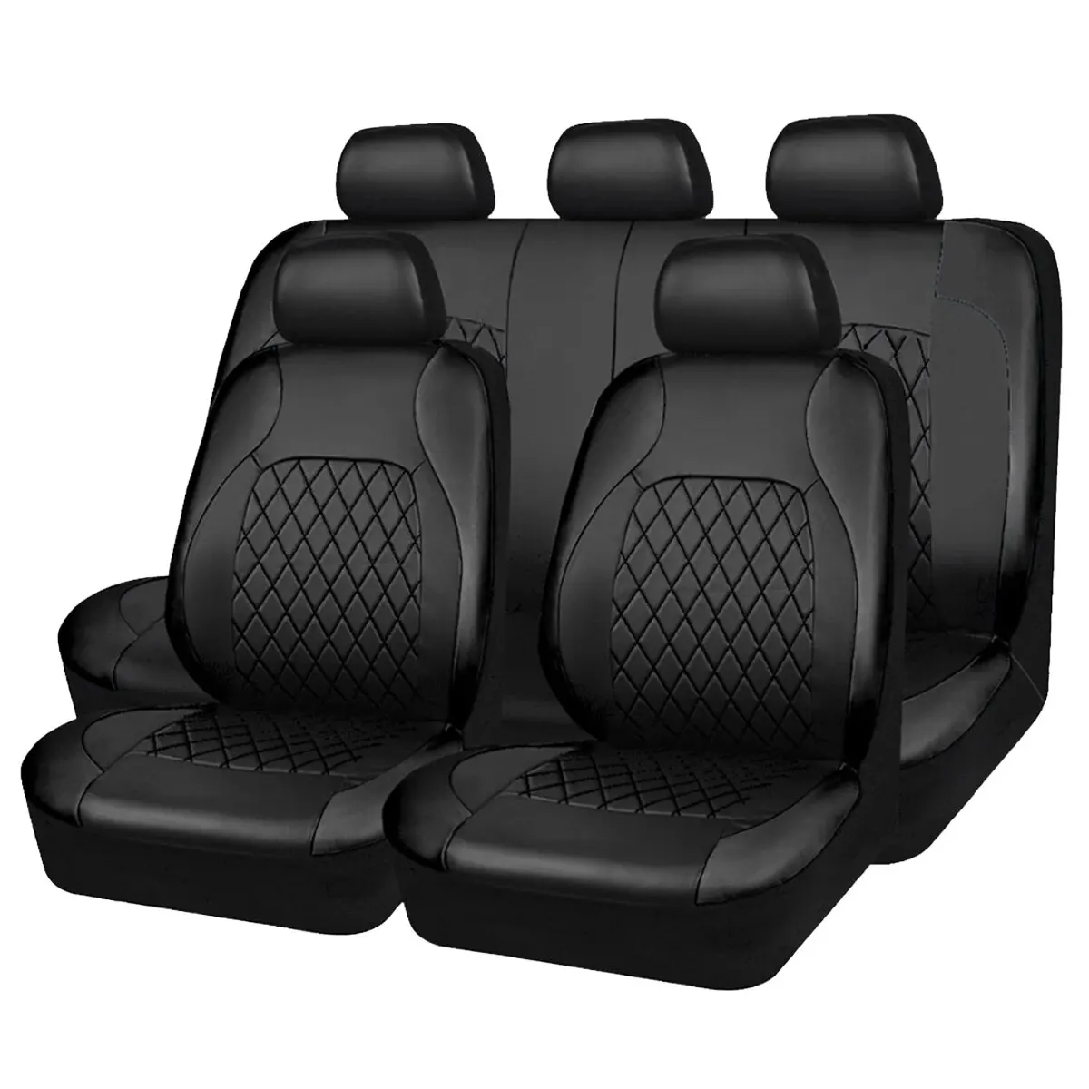 Coprisedile per auto in pelle PU Quited per tutte le stagioni protezione per sedile completamente circondato impermeabile Universal Fit Sedan Suv Pick-up Truck Seat