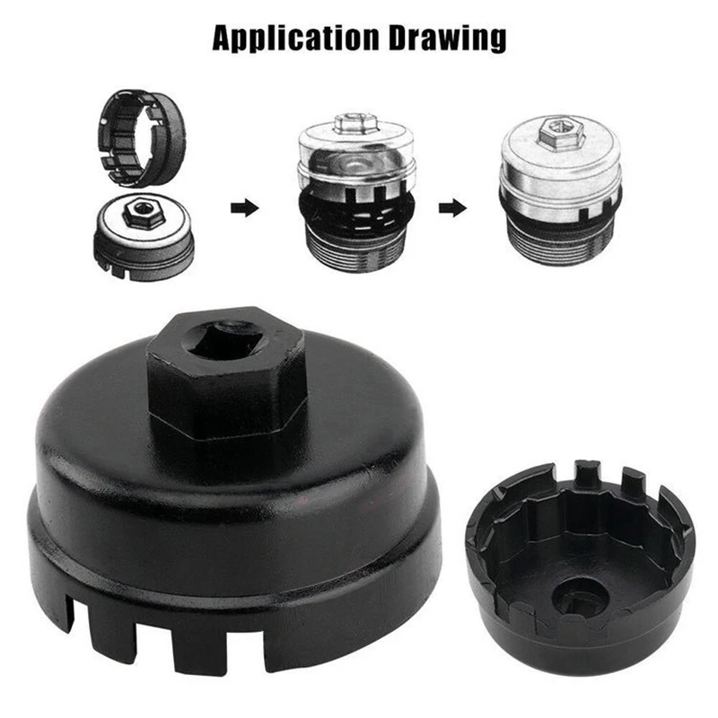 Chiave professionale per filtro olio per Auto in alluminio chiave a perno per Toyota Prius Corolla Rav4 Lexus accessori per Auto parti di riparazione Auto