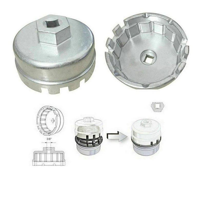 Chiave professionale per filtro olio per Auto in alluminio chiave a perno per Toyota Prius Corolla Rav4 Lexus accessori per Auto parti di riparazione Auto
