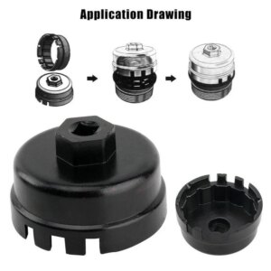 Chiave professionale per filtro olio per Auto in alluminio chiave a perno per Toyota Prius Corolla Rav4 Lexus accessori per Auto parti di riparazione Auto