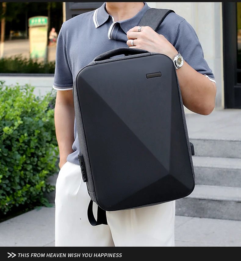Zaino antifurto zaino funzionale Unisex 2022 nuova borsa per Laptop con sfaccettatura diamantata impermeabile di grande capacità con blocco doganale USB