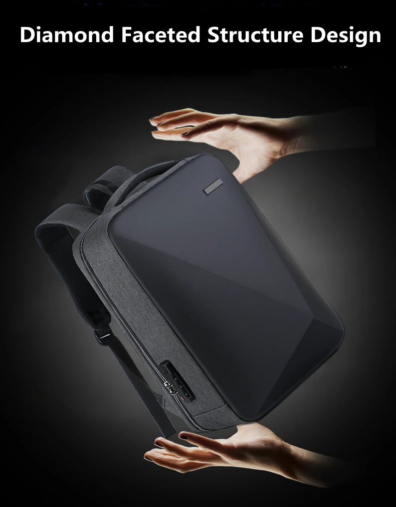 Zaino antifurto zaino funzionale Unisex 2022 nuova borsa per Laptop con sfaccettatura diamantata impermeabile di grande capacità con blocco doganale USB