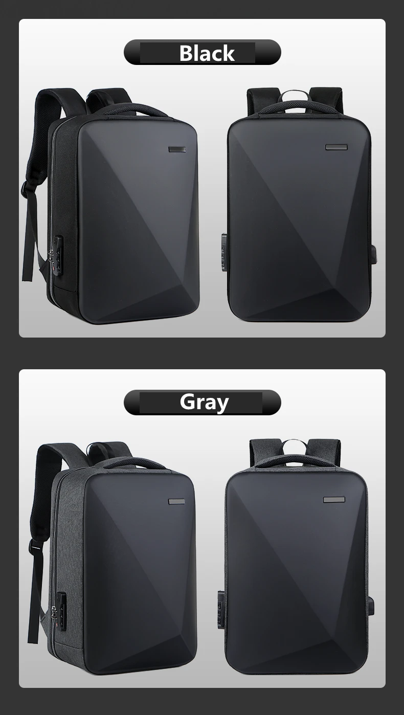 Zaino antifurto zaino funzionale Unisex 2022 nuova borsa per Laptop con sfaccettatura diamantata impermeabile di grande capacità con blocco doganale USB