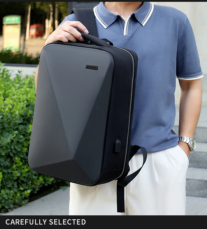 Zaino antifurto zaino funzionale Unisex 2022 nuova borsa per Laptop con sfaccettatura diamantata impermeabile di grande capacità con blocco doganale USB