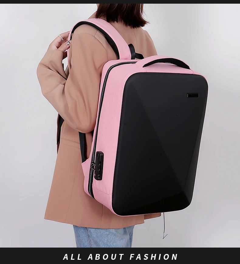 Zaino antifurto zaino funzionale Unisex 2022 nuova borsa per Laptop con sfaccettatura diamantata impermeabile di grande capacità con blocco doganale USB