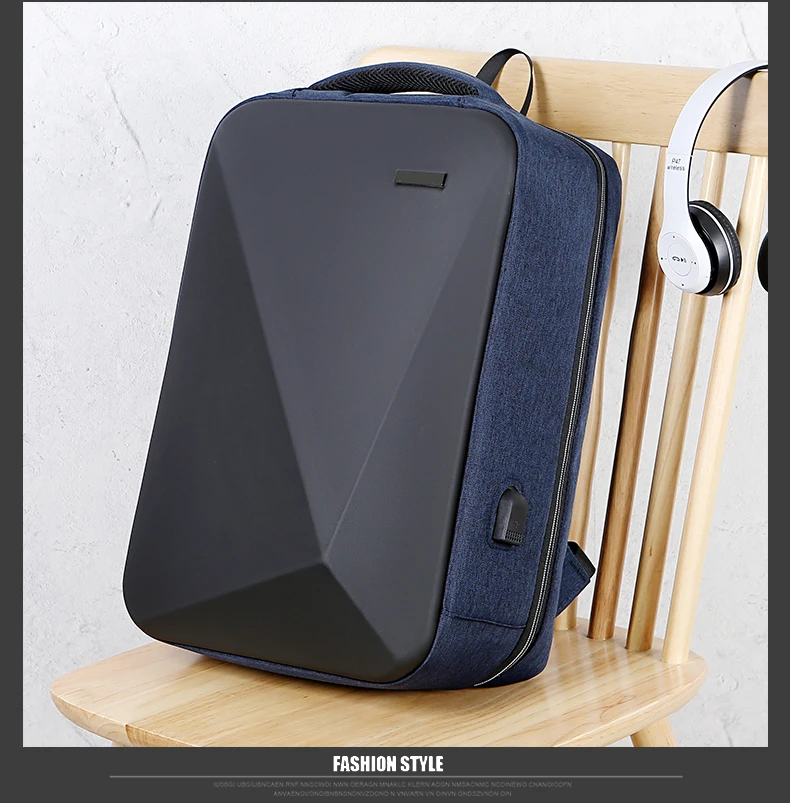 Zaino antifurto zaino funzionale Unisex 2022 nuova borsa per Laptop con sfaccettatura diamantata impermeabile di grande capacità con blocco doganale USB