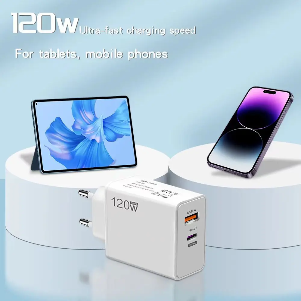 Xiaomi 120W Fast Charger USB Type C PD Cable EU Hypercharge Quick Charge 3.0 Adapter For iPhone Samsung Oneplus Pixel Cellphones - Image 4
