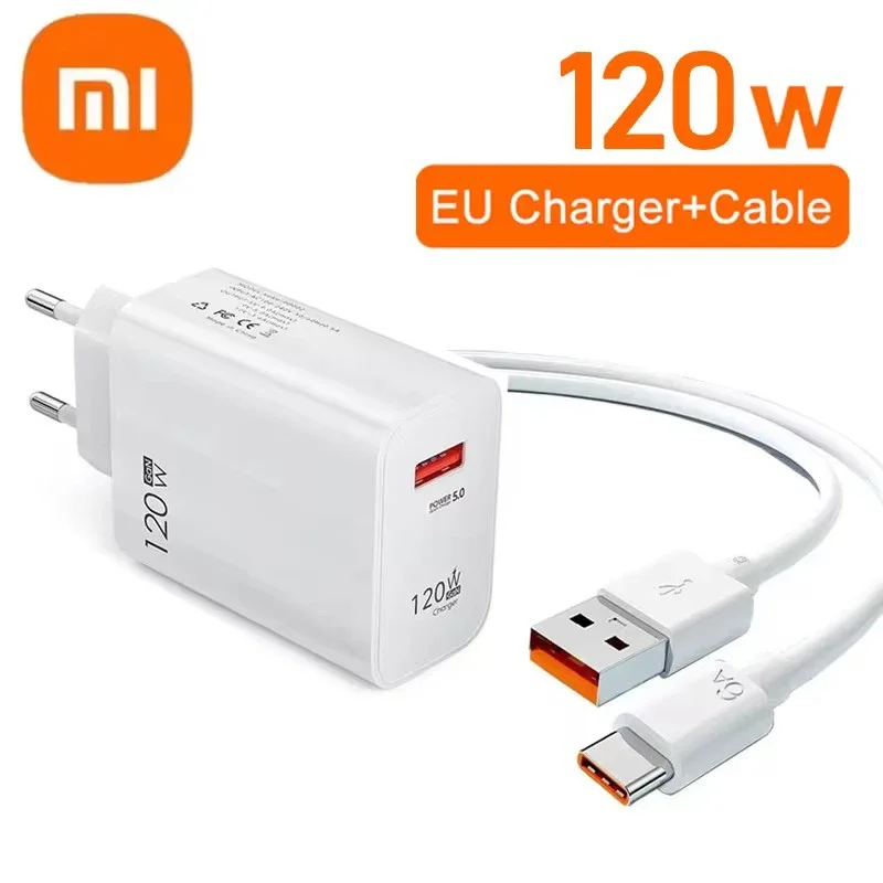 Xiaomi 120W Fast Charger USB Type C PD Cable EU Hypercharge Quick Charge 3.0 Adapter For iPhone Samsung Oneplus Pixel Cellphones Xiaomi 120W Fast Charger USB Type C PD Cable EU Hypercharge Quick Charge 3.0 Adapter For iPhone Samsung Oneplus Pixel Cellphones