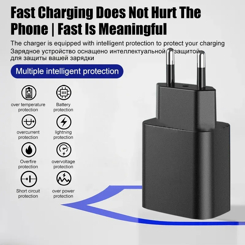45W Fast Charging For Samsung USB C Charger PD Quick Charge 3.0 Wall Charge For Galaxy Plus USB Type C Cable Mobile Phone Charge