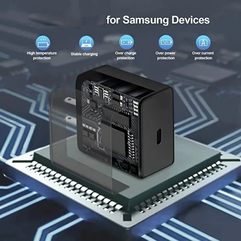 45W Fast Charging For Samsung USB C Charger PD Quick Charge 3.0 Wall Charge For Galaxy Plus USB Type C Cable Mobile Phone Charge