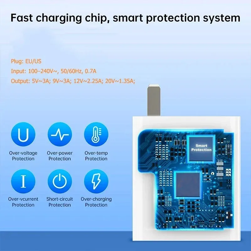Xiaomi 33W USB Fast Charger Mobile Phone Charger Adapter QC 3.0 Quick Charging 6A USB Type C Cable For Samsung Xiaomi Huawei