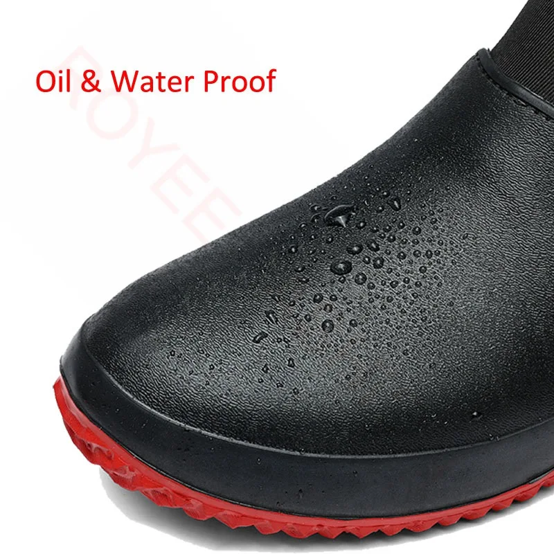 Comfortable non slip Kitchen Shoes Mens Rain Boots Waterproof Shoes Clogs Garden Shoes Kitchen Shoes Chef Shoes zapatos size 49