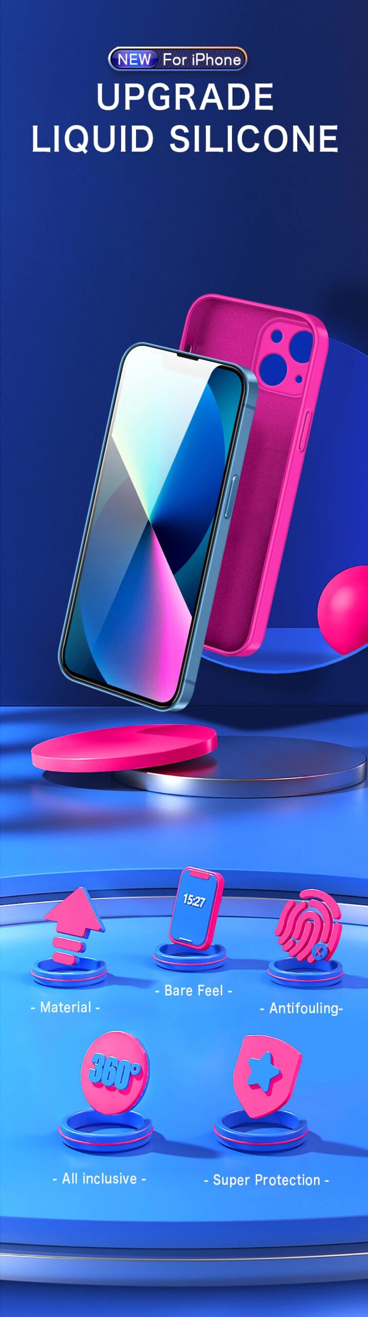 Official 16 New Phone Case For IPhone 16 15 14 13 11 12 Pro Max 15 Plus Silicone Solid Color Fall and Collision Protection Cover