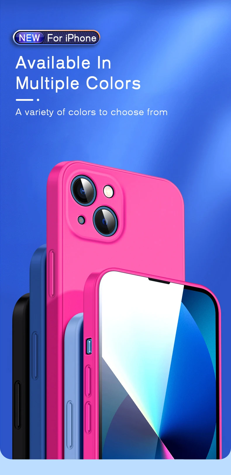 Official 16 New Phone Case For IPhone 16 15 14 13 11 12 Pro Max 15 Plus Silicone Solid Color Fall and Collision Protection Cover
