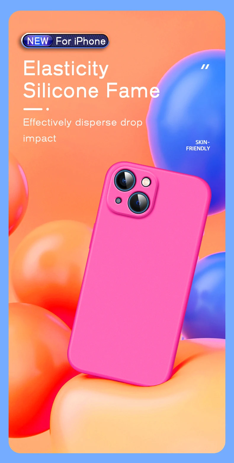 Official 16 New Phone Case For IPhone 16 15 14 13 11 12 Pro Max 15 Plus Silicone Solid Color Fall and Collision Protection Cover