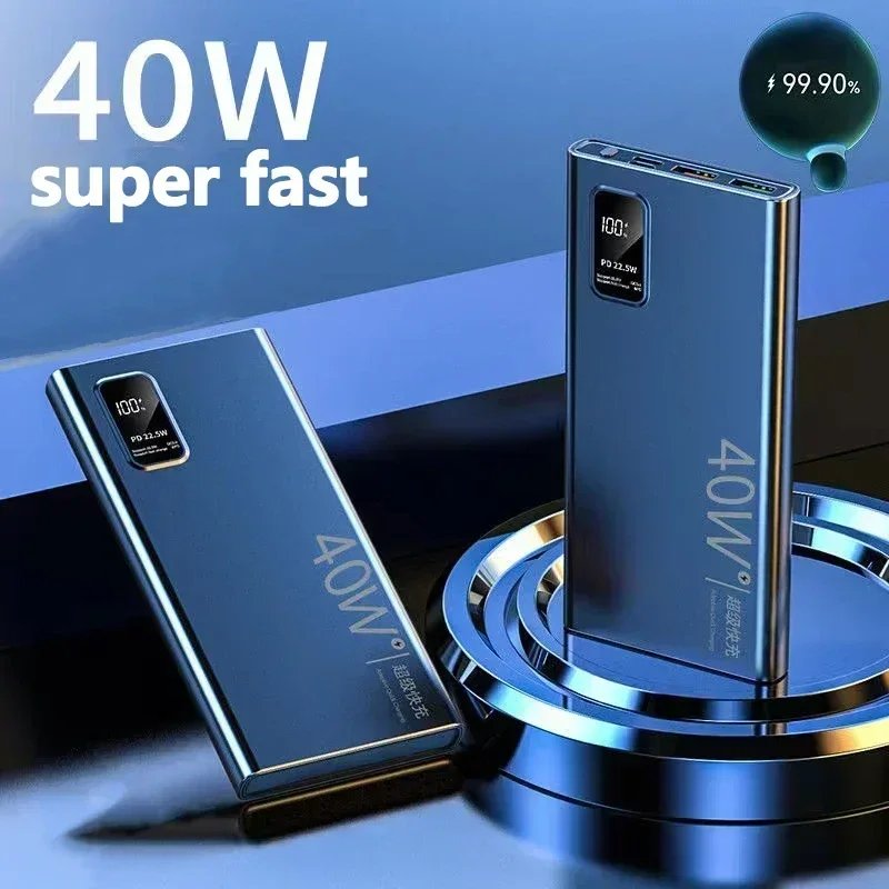 PD40W Super Fast Charging Power Bank Portable 20000mAh Digital Display External Battery Charger For Xiaomi IPhone 11 12 13 14Pro PD40W Super Fast Charging Power Bank Portable 20000mAh Digital Display External Battery Charger For Xiaomi IPhone 11 12 13 14Pro