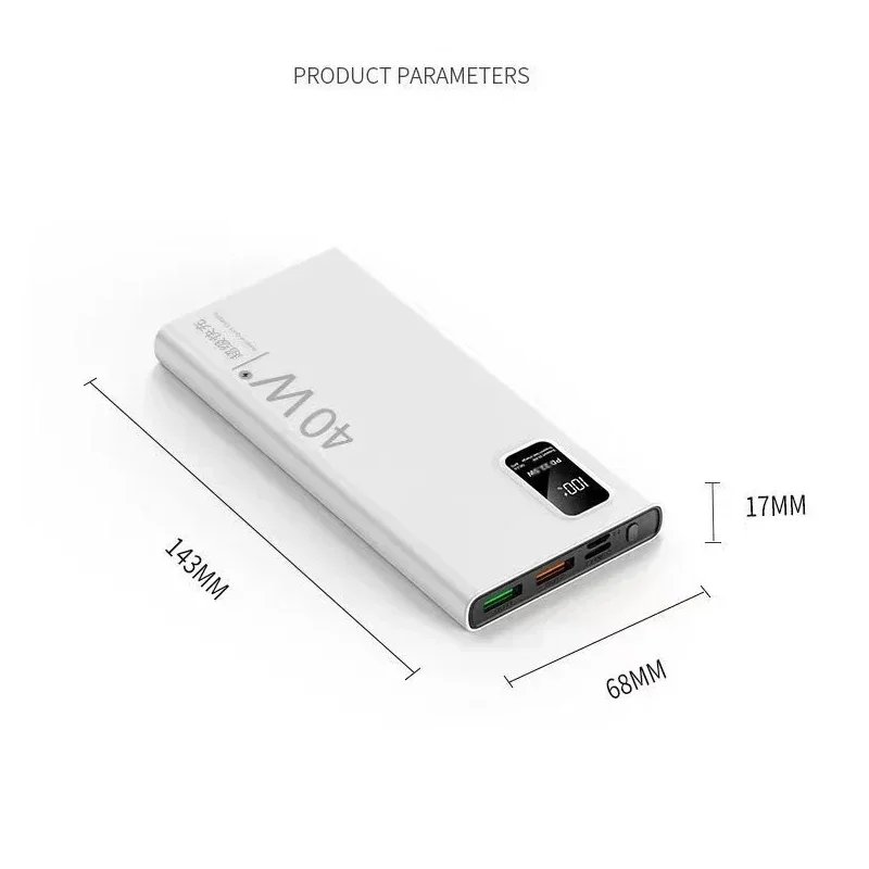 PD40W Super Fast Charging Power Bank Portable 20000mAh Digital Display External Battery Charger For Xiaomi IPhone 11 12 13 14Pro PD40W Super Fast Charging Power Bank Portable 20000mAh Digital Display External Battery Charger For Xiaomi IPhone 11 12 13 14Pro