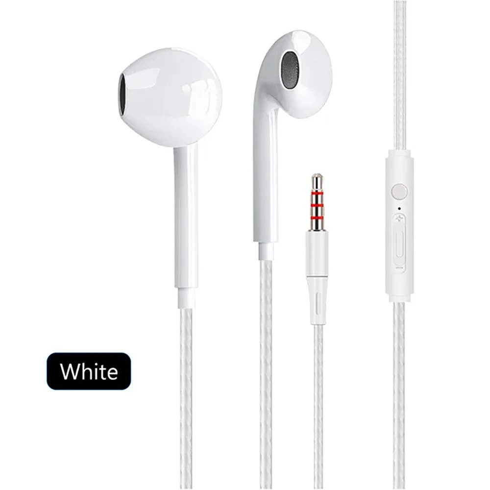 Type C Wired Earphones In Ear Headset Game 3.5mm Wired Headphones with Microphone Bass Stereo Earbuds In-line Control For Phones