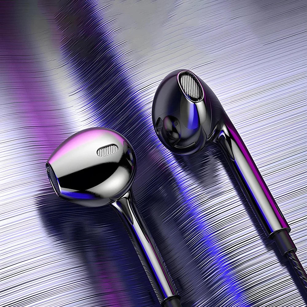 Type C Wired Earphones In Ear Headset Game 3.5mm Wired Headphones with Microphone Bass Stereo Earbuds In-line Control For Phones