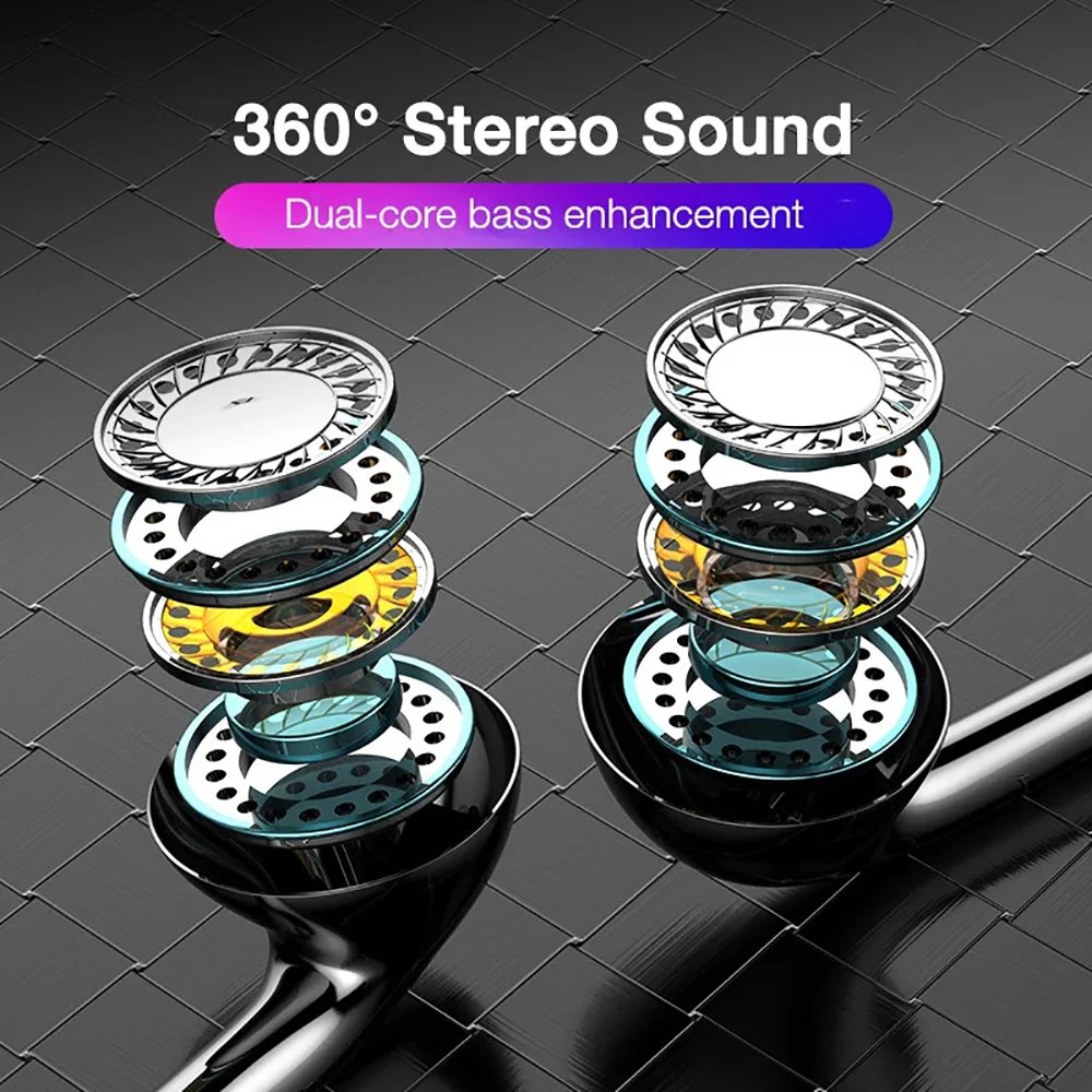Type C Wired Earphones In Ear Headset Game 3.5mm Wired Headphones with Microphone Bass Stereo Earbuds In-line Control For Phones