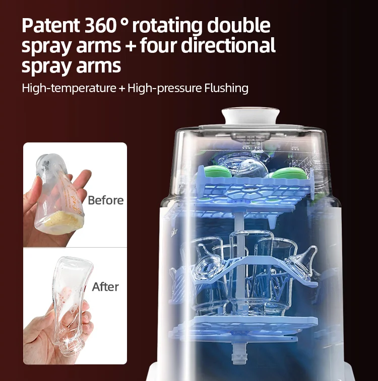 4 inch 1 baby bottle sterilizer baby bottle washing machine baby product bottle warmer