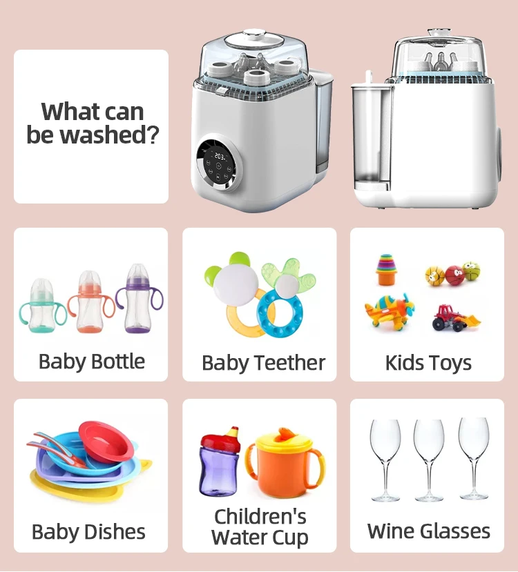 4 inch 1 baby bottle sterilizer baby bottle washing machine baby product bottle warmer