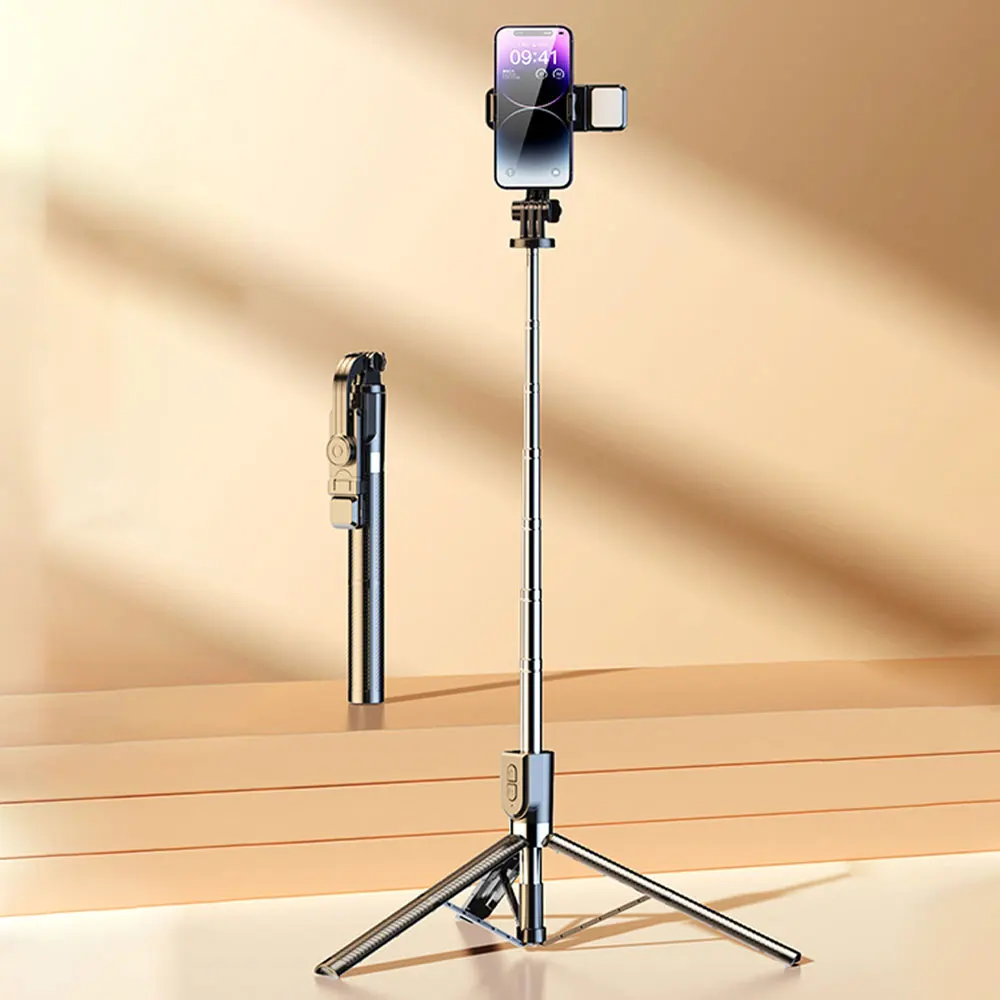 New 1.7M Wireless Selfie Tripod Foldable Stand For Action Cameras Smartphones Balance Steady Shooting Live